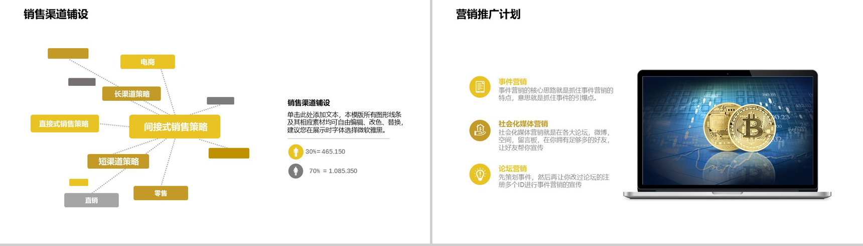 简洁大气商务区块链项目融资计划书PPT模板-9