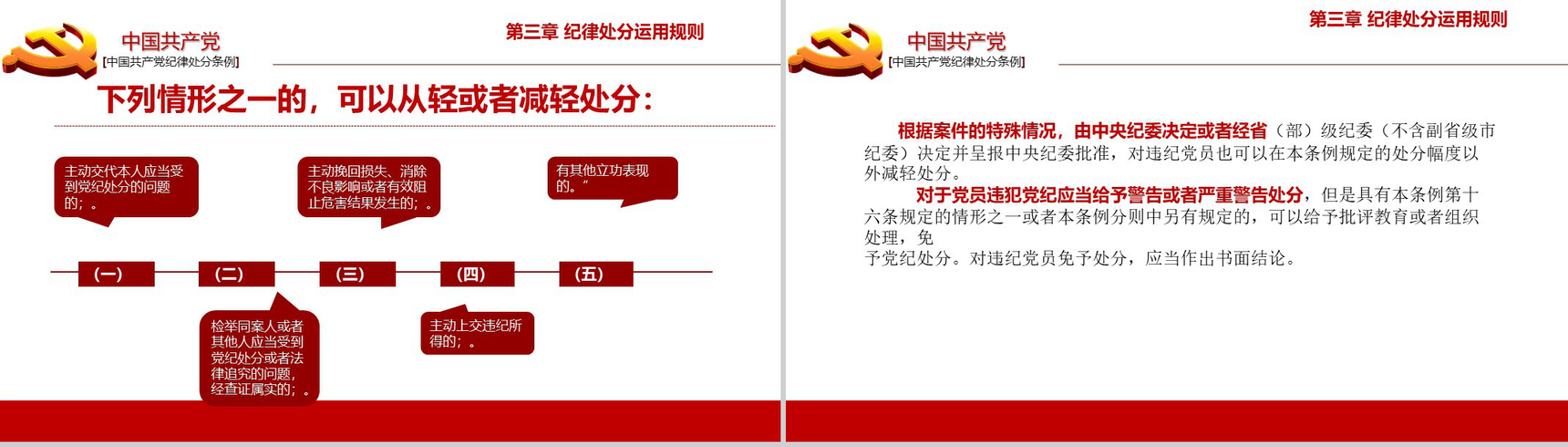 中国共产党纪律处分条例政府党建机关党建工作PPT模板-7