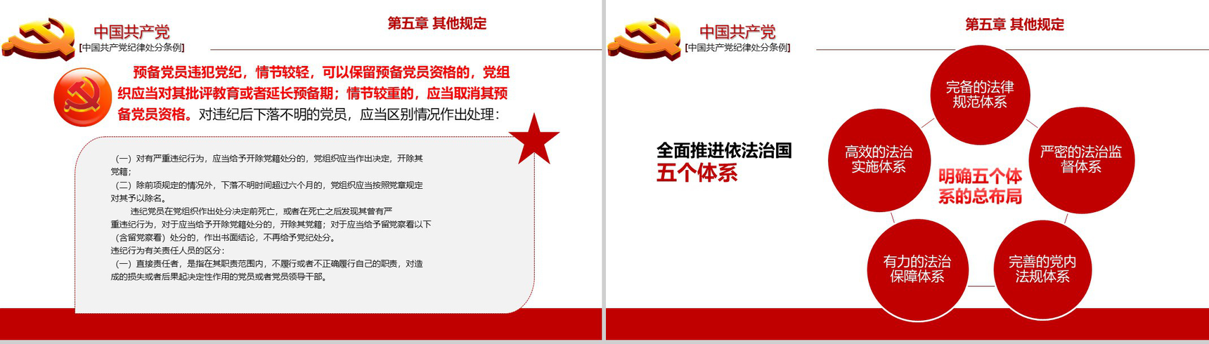 中国共产党纪律处分条例政府党建机关党建工作PPT模板-11