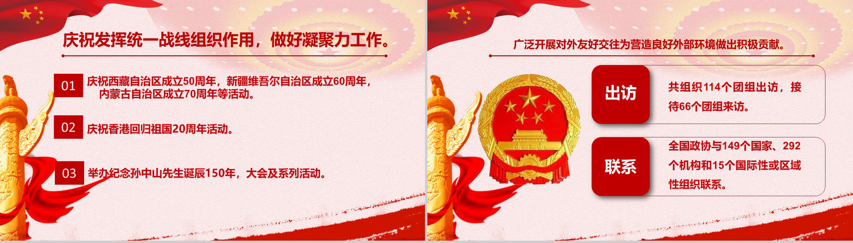 红色党建会议聚焦两会关注民生PPT模板-5
