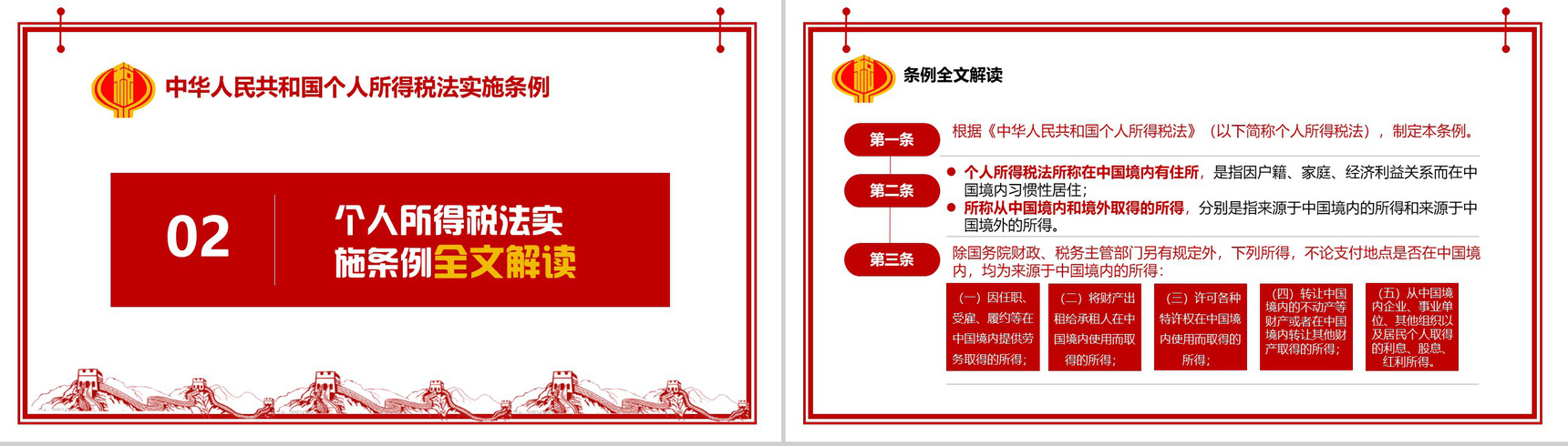 个人所得税法实施条例法律法规PPT模板-4