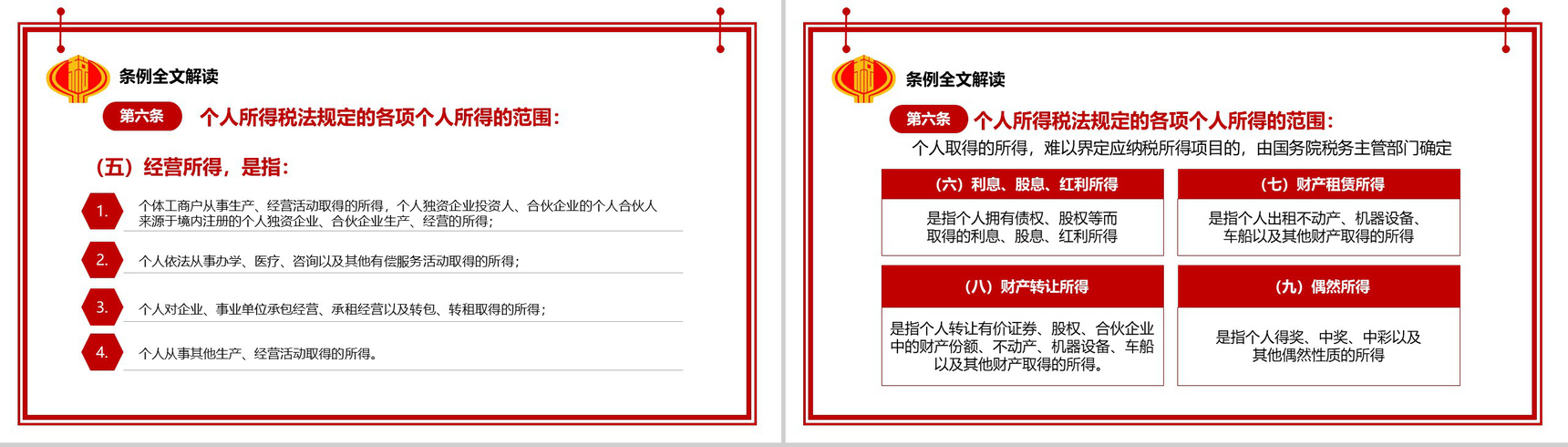 个人所得税法实施条例法律法规PPT模板-6