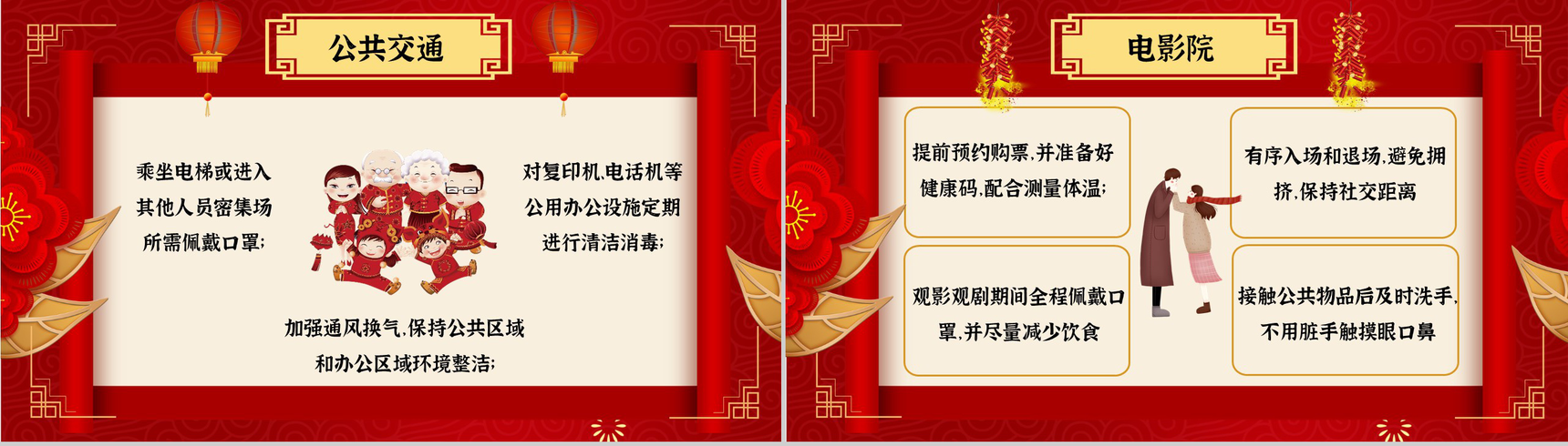 春节春运期间新冠病毒防控指南过年必备PPT模板-5