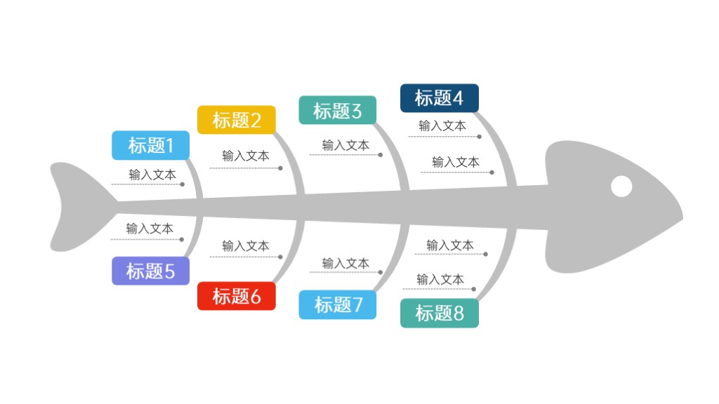 鱼骨图PPT图表模板-1