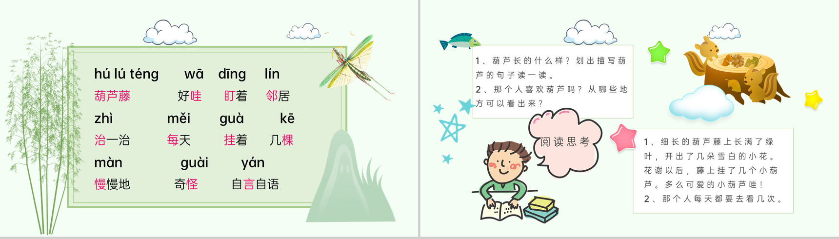 教学设计《我要的是葫芦》教学过程小学语文二年级上册课件PPT模板-6