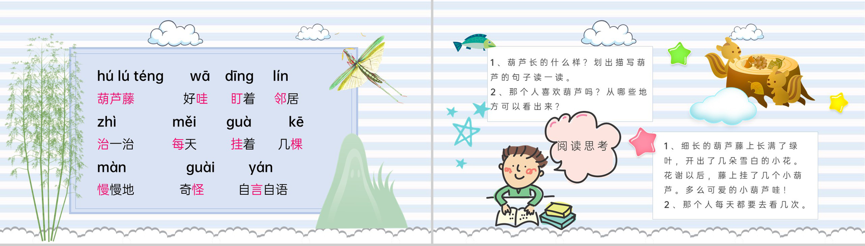 小学语文二年级上册课件教学教案《我要的是葫芦》教学方法PPT模板-6