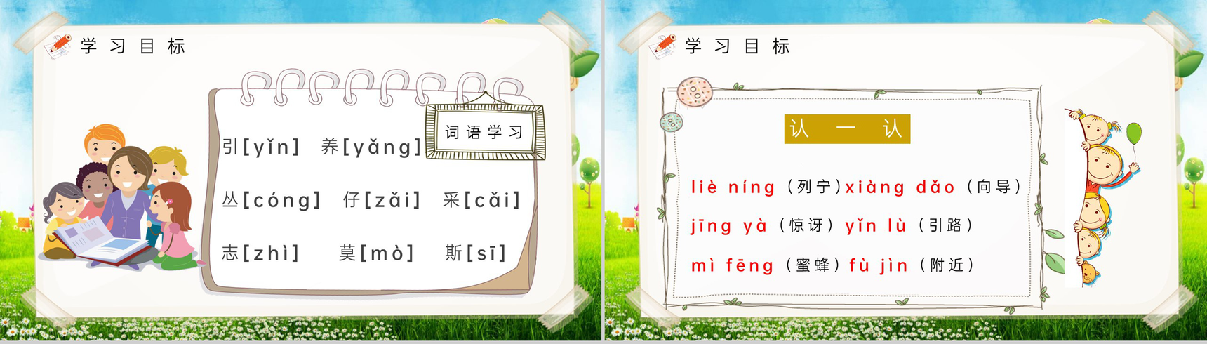 小学语文二年级下册课件教学过程《蜜蜂引路》课后习题PPT模板-3