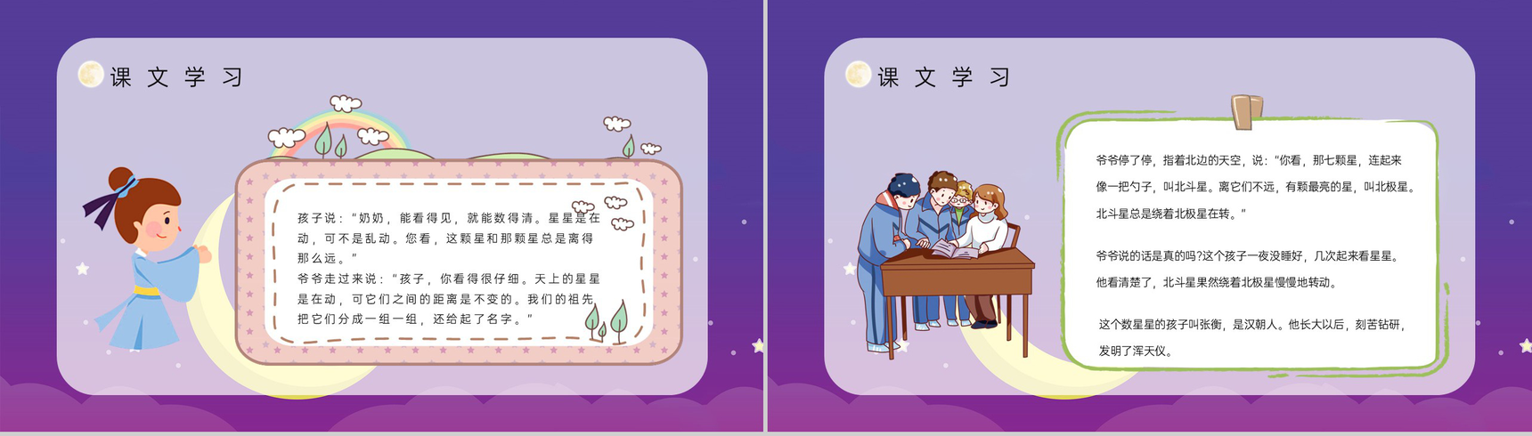 二年级语文下册《数星星的孩子》课文学习小学老师讲课评级课件设计PPT模板-3