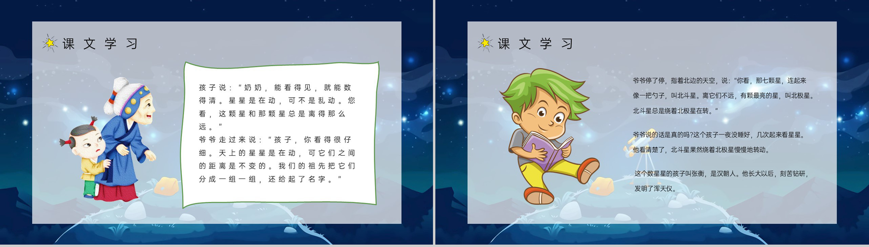 小学语文《数星星的孩子》人教部编版二年级语文下册课文学习教案设计PPT模板-3
