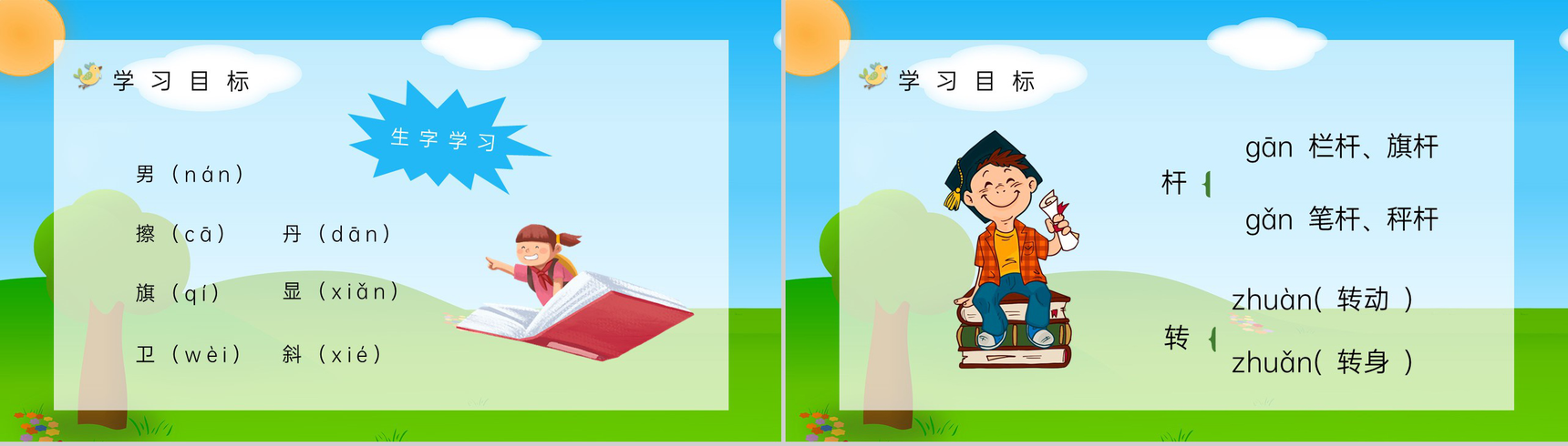 《画风》人教部编版小学语文二年级下册课文导读教学目标设定PPT模板-5
