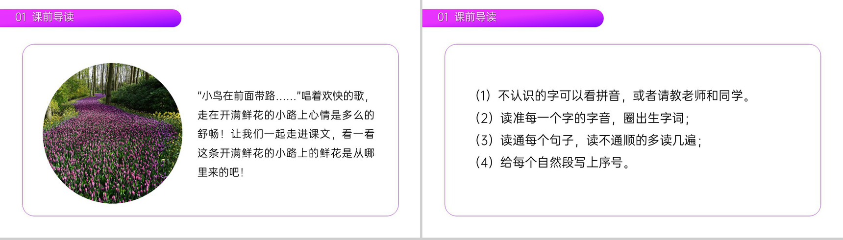 《开满鲜花的小路》小学二年级语文下册精品PPT课件(第1.3课时)-2