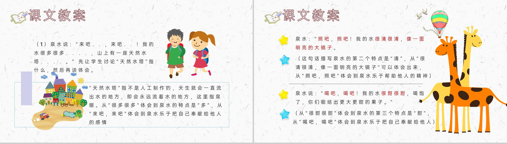 教育培训小学语文二年级下册课件《泉水》知识点梳理PPT模板-8