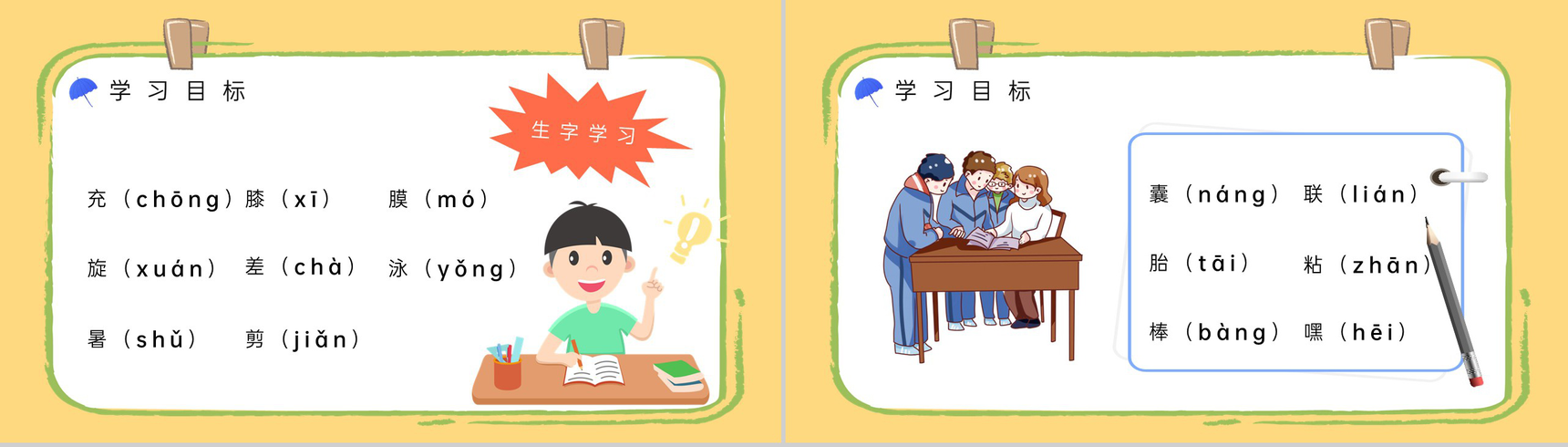 小学二年级语文下册《充气雨衣》人教版课文知识点梳理教师备课PPT模板-3