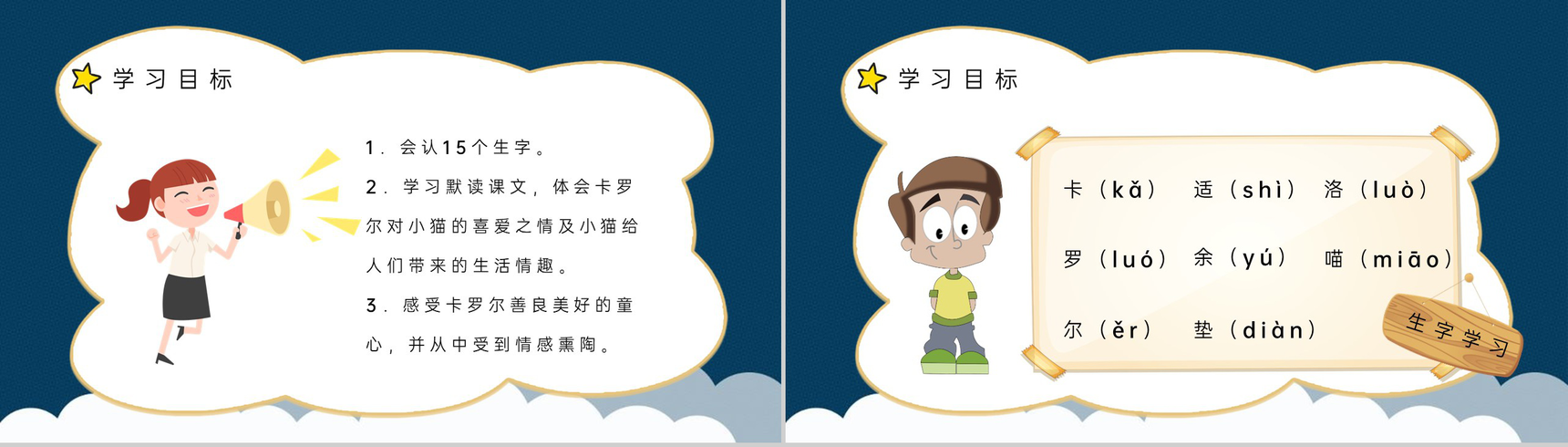 《卡罗尔和她的小猫》人教版二年级语文下册知识点梳理教师备课PPT模板-4