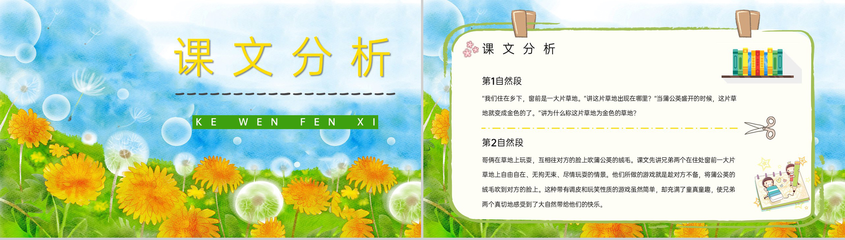 人教部编版《金色的草地》小学三年级语文上册课件教学设计通用PPT模板-6