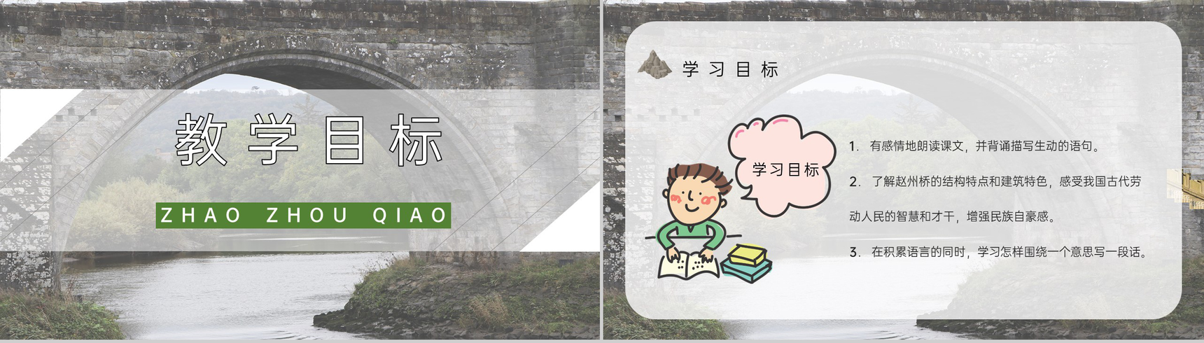 教学教案小学语文三年级上册课件人教部编版《赵州桥》教学方法PPT模板-4