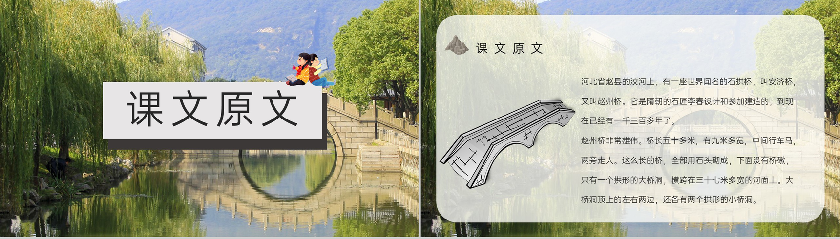 人教部编版教育培训小学语文三年级上册课件《赵州桥》知识点梳理PPT模板-2