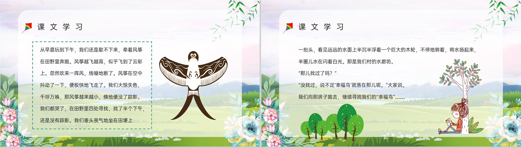 《风筝》人教部编版小学三年级语文上册教师教案设计教学方法设定PPT模板-6
