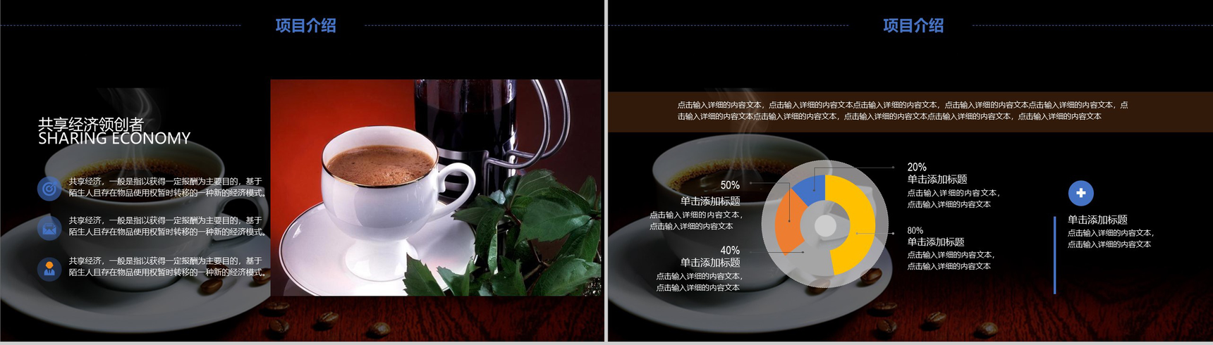 高端商务休闲产品介绍咖啡厅主题演讲推广PPT模板-9