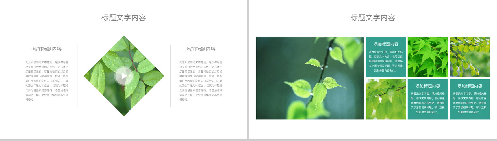 绿色清新风踏青校园绿植春游主题策划PPT模板-3