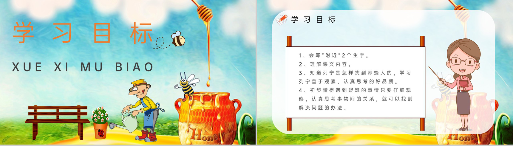 教育培训小学语文二年级下册课件《蜜蜂引路》知识点梳理PPT模板-4