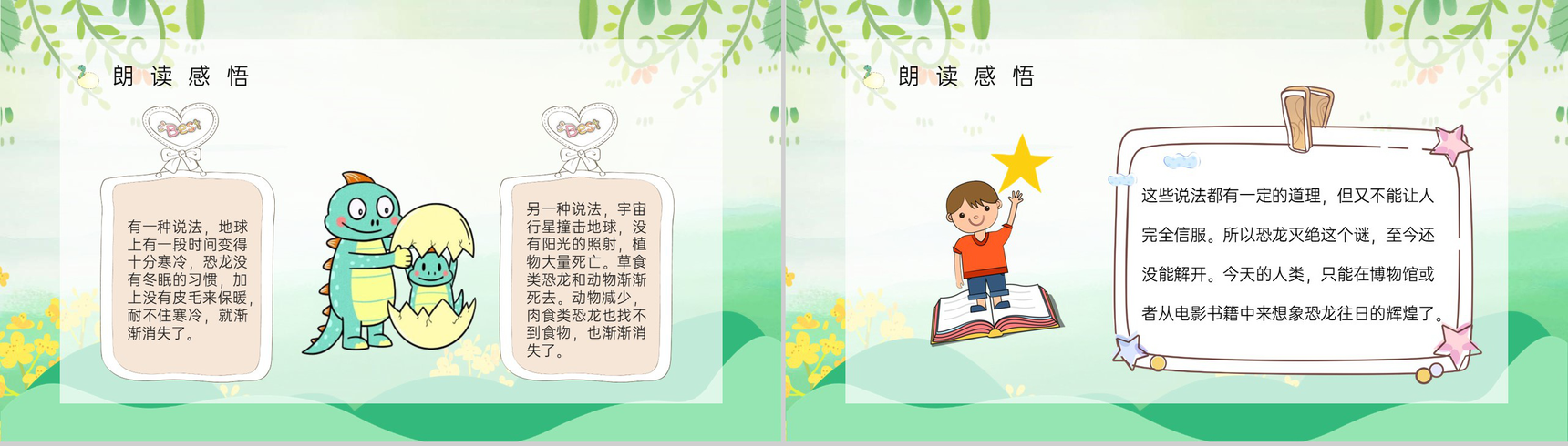 小学语文二年级下册《恐龙的灭绝》课文导读教师教案设计PPT模板-7