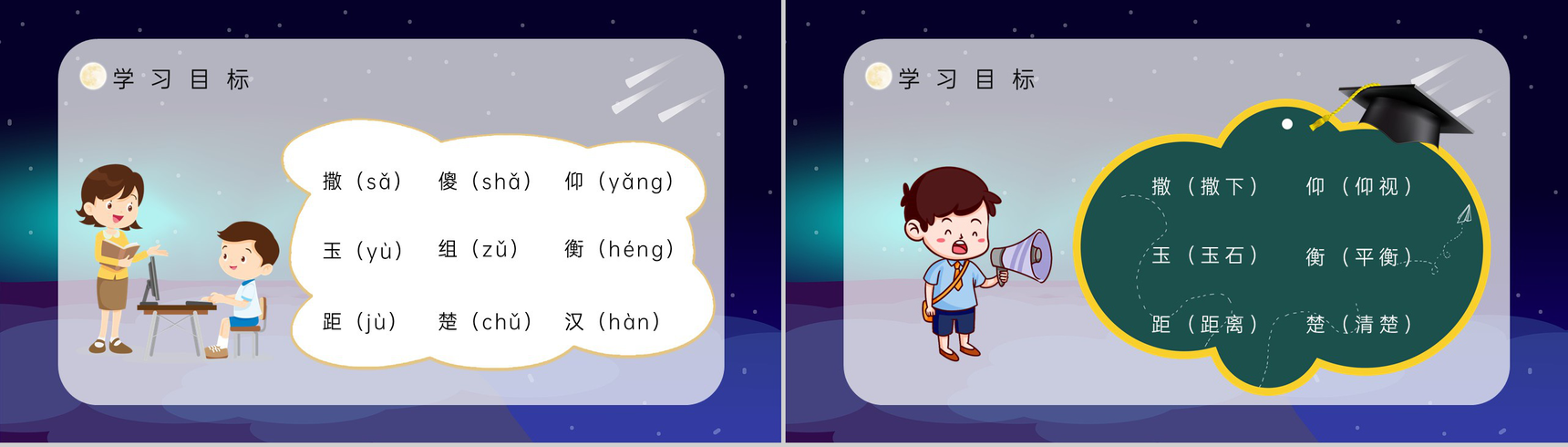 教育培训小学语文《数星星的孩子》二年级下册人教版课后习题准备PPT模板-3