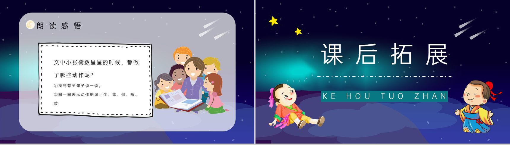 教育培训小学语文《数星星的孩子》二年级下册人教版课后习题准备PPT模板-7