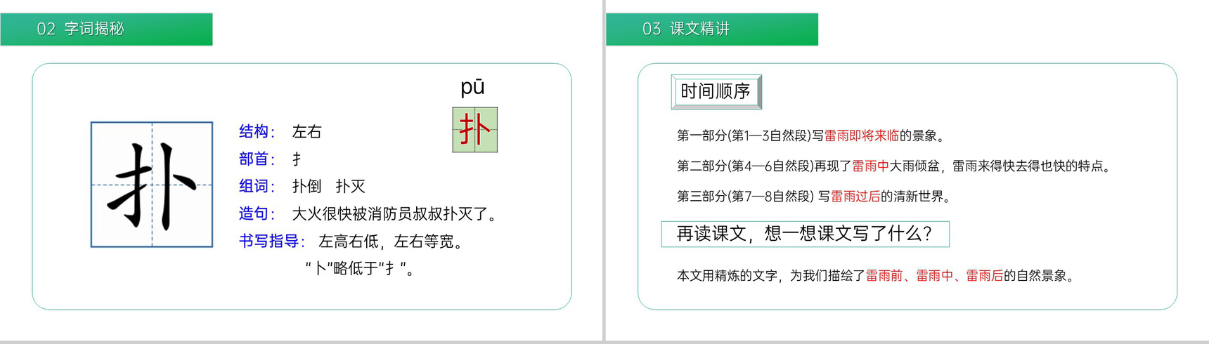《雷雨》小学二年级语文下册精品PPT课件(第6.2课时)-8
