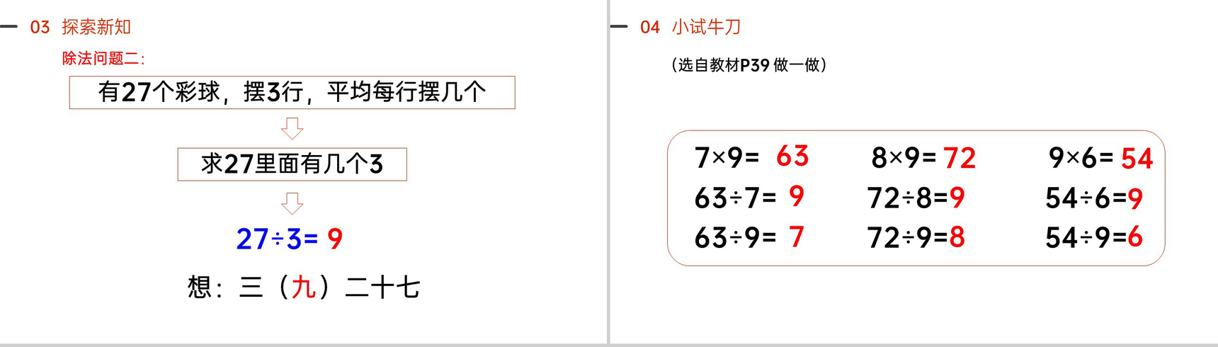 《用9的乘法口诀求商》人教版小学数学二年级下册PPT课件(第4.3课时)-4