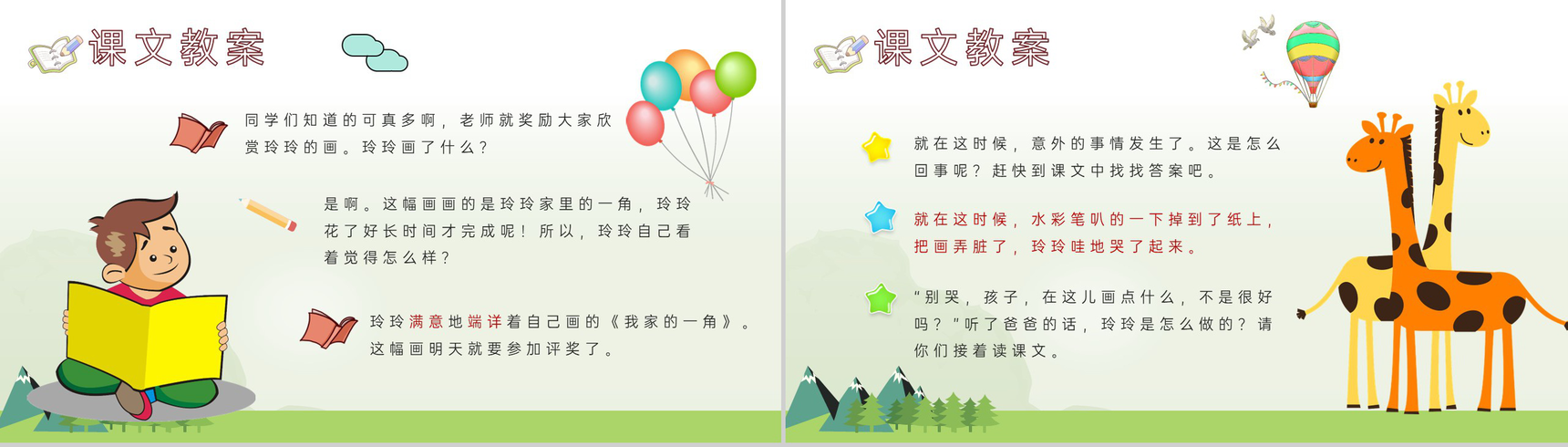 教学教案小学语文二年级下册课件《玲玲的画》导读PPT模板-7