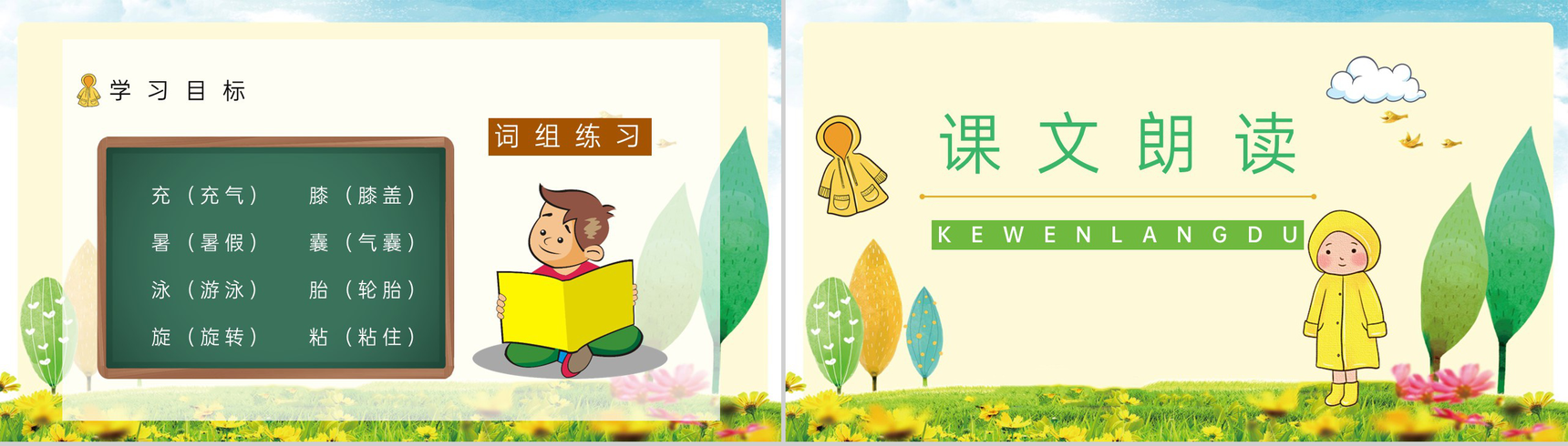 教育培训小学语文二年级下册《充气雨衣》课文导读学校公开课课件准备PPT模板-4