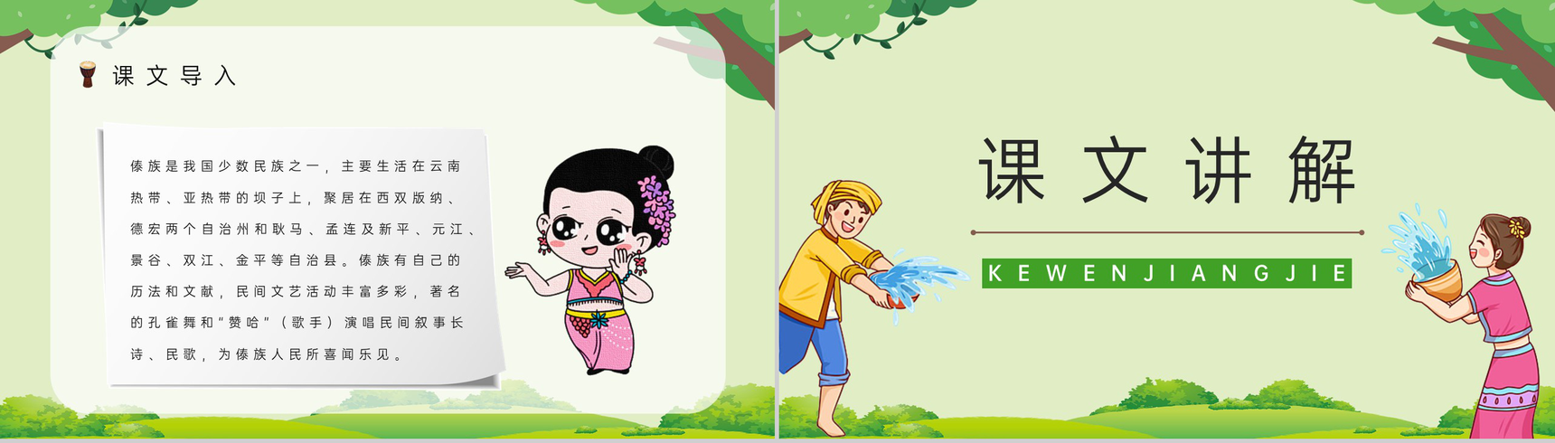 小学语文《难忘的泼水节》二年级下册课件设计教学准备教师备课课件PPT模板-5