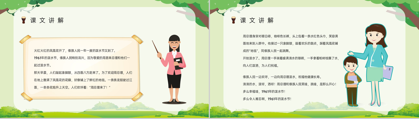 小学语文《难忘的泼水节》二年级下册课件设计教学准备教师备课课件PPT模板-6