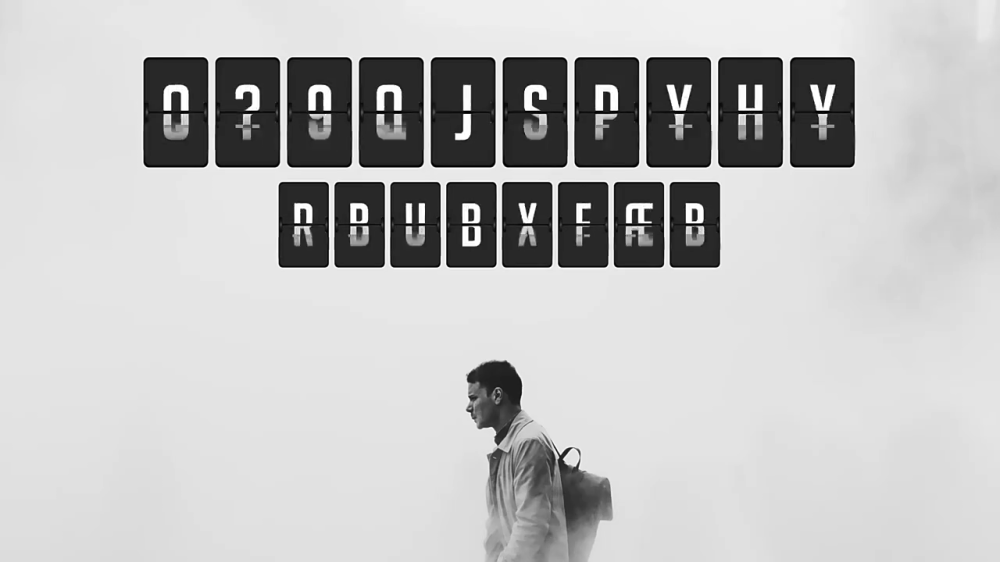 数字文字滚动翻转翻页动画