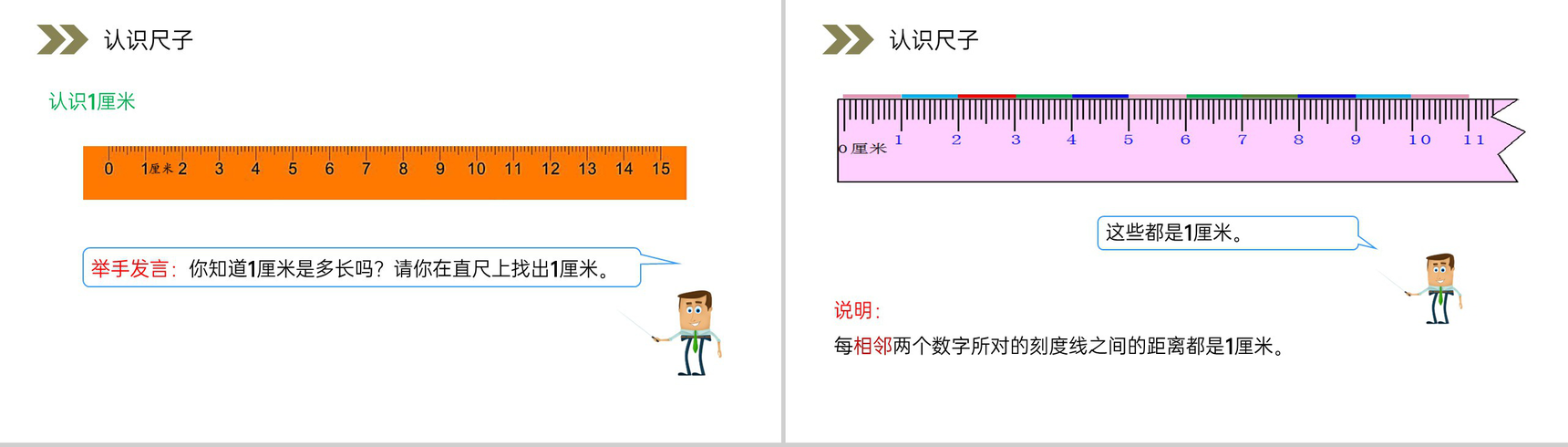《认识厘米》人教版小学数学二年级上册PPT课件(第1.1课时)-9