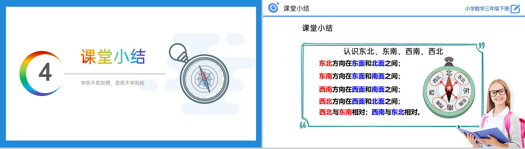 《认识东北、东南、西南、西北》小学数学三年级下册PPT课件(第1.3课时)-11