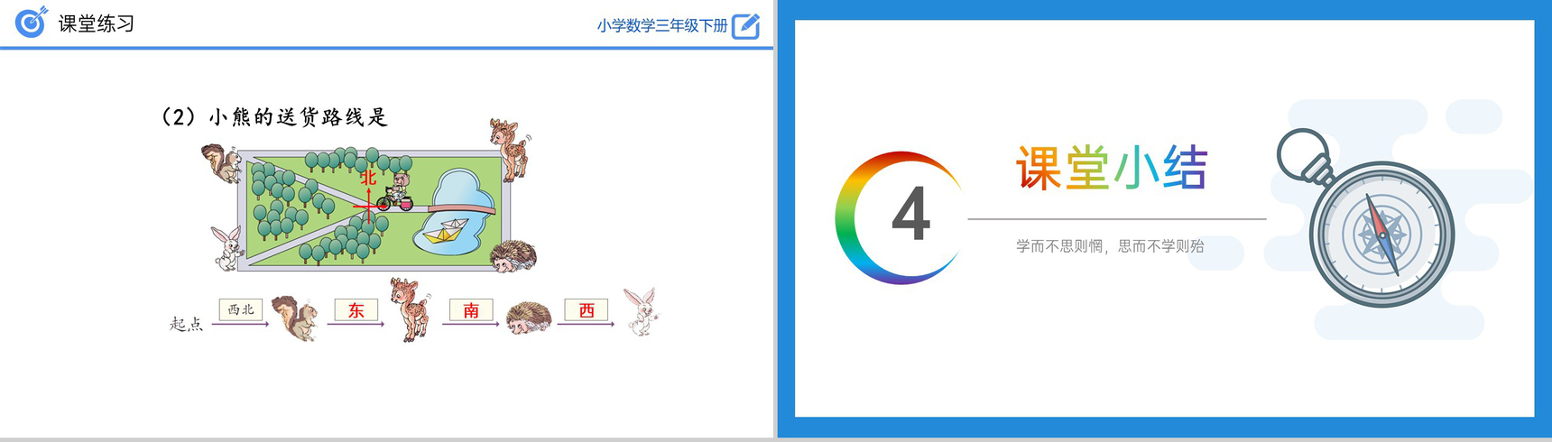 《认识简单的路线图》小学数学三年级下册PPT课件(第1.4课时)-11