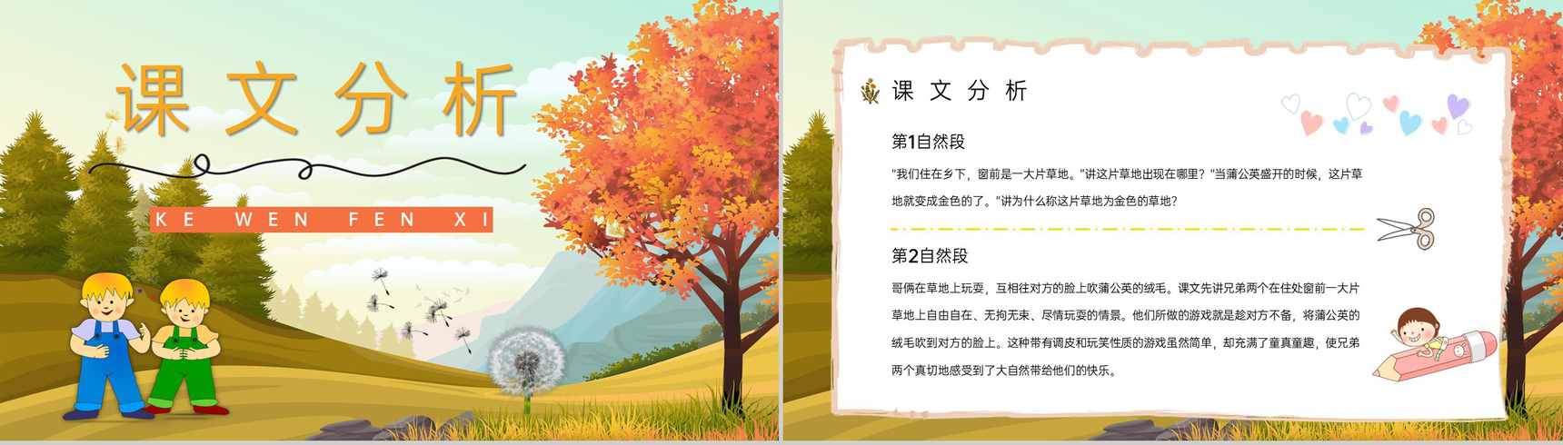 小学三年级上册人教部编版语文课文《金色的草地》教学目标方法设定教师备课PPT模板-6