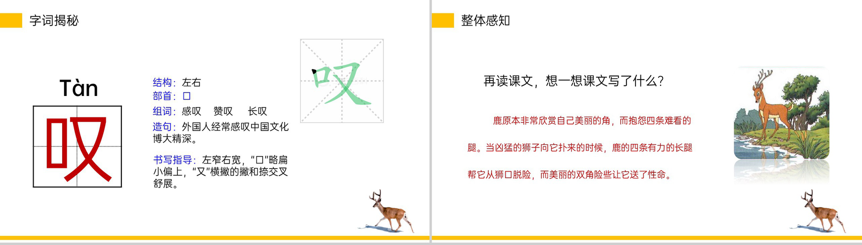 《鹿角和鹿腿》小学三年级语文下册精品PPT课件-15