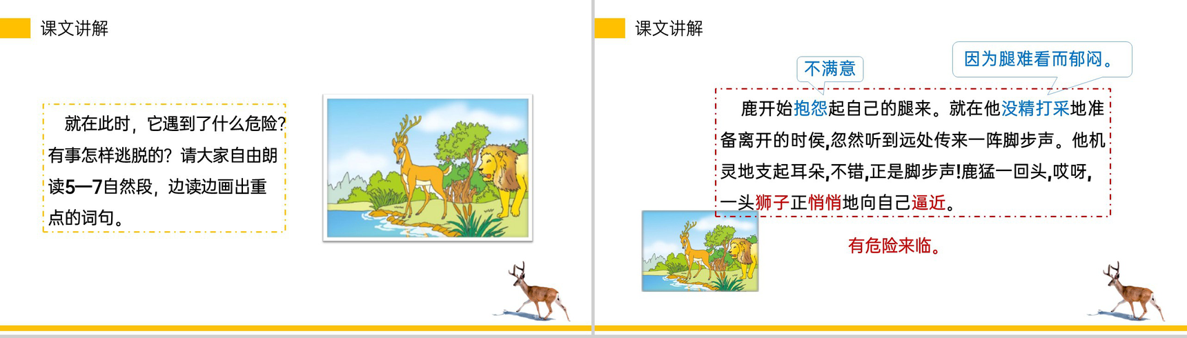 《鹿角和鹿腿》小学三年级语文下册精品PPT课件-19