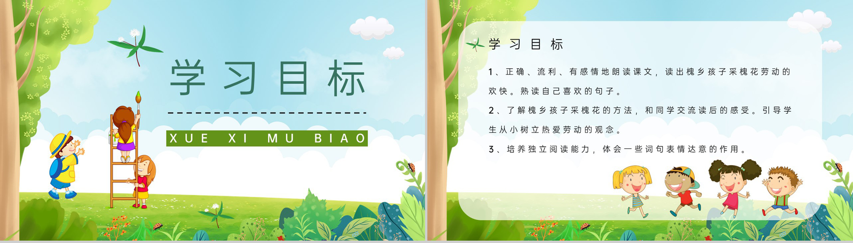 小学语文三年级上册《槐乡的孩子》课文导读知识点梳理教师备课PPT模板-2