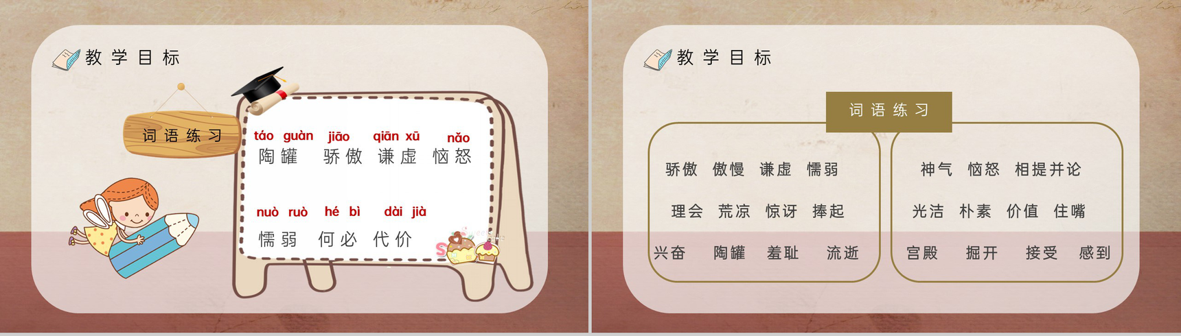 小学语文三年级上册课件教学过程人教部编版《陶罐和铁罐》课后习题PPT模板-3