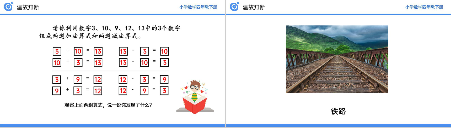 《加、减法的意义和各部分之间的关系》小学数学四年级下册PPT课件(第1.1课时)-3
