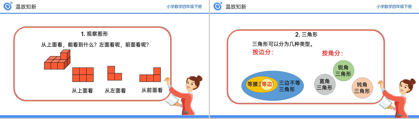 《观察物体、三角形、图形的运动》小学数学四年级下册PPT课件(第2.3课时)-3