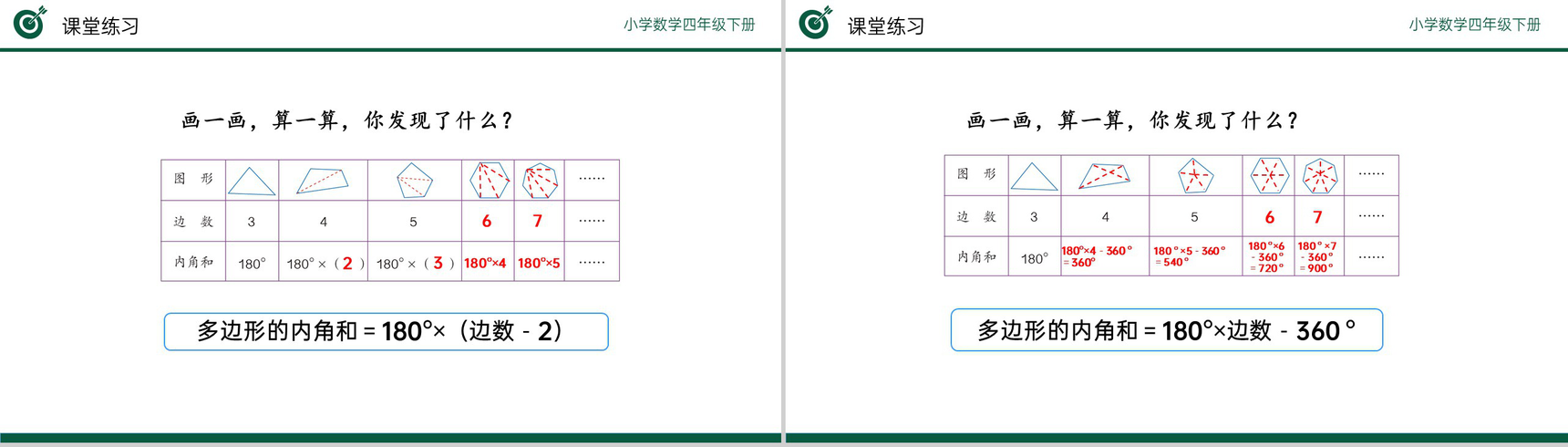 《探索多边形的内角和》小学数学四年级下册PPT课件(第5.6课时)-10