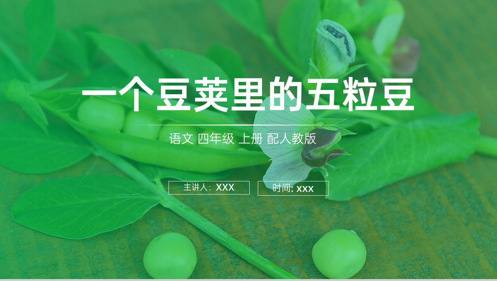 《一个豆荚里的五粒豆》人教版四年级上册语文PPT课件-1