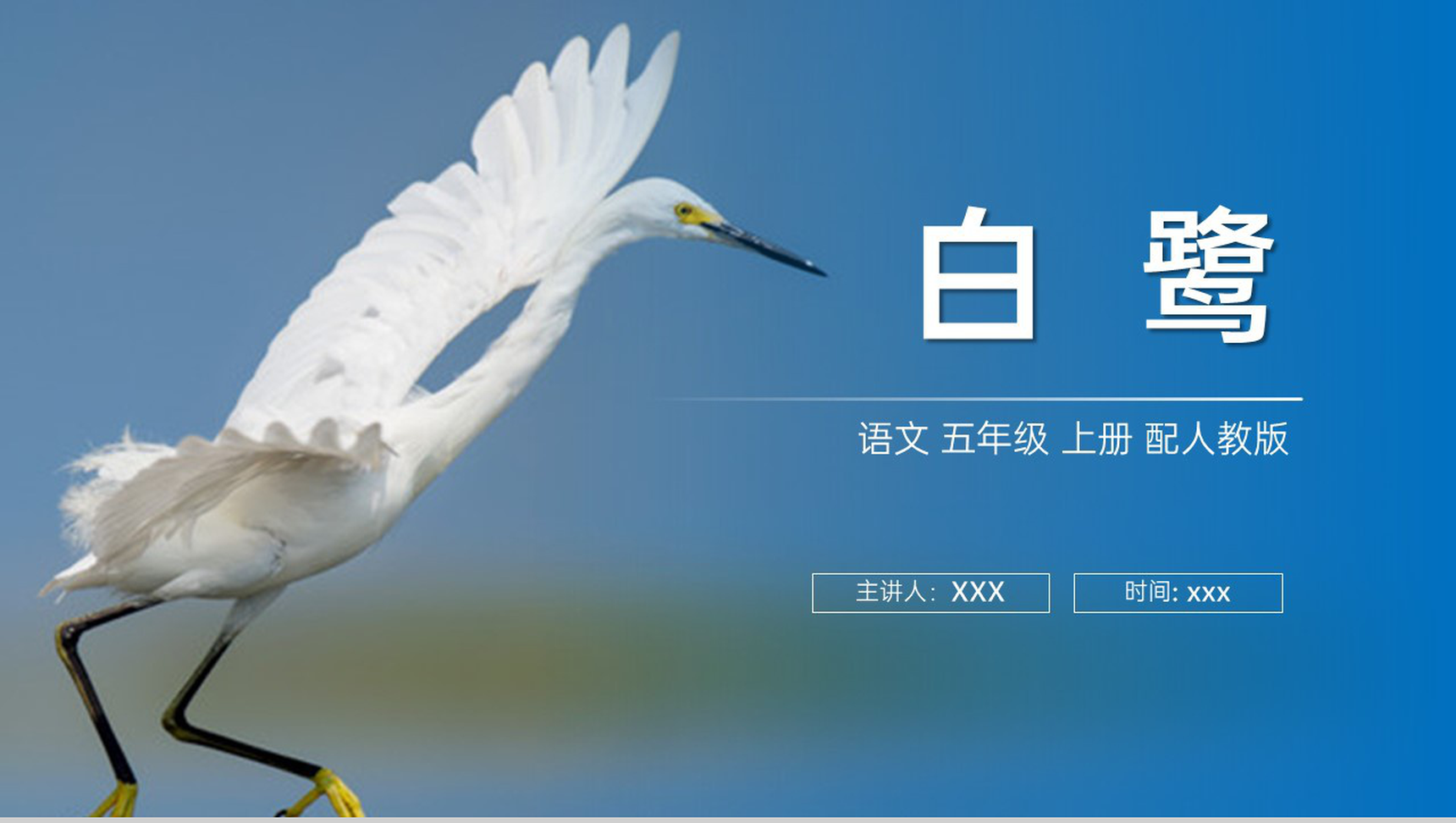 《白鹭》人教版五年级上册语文PPT课件-1
