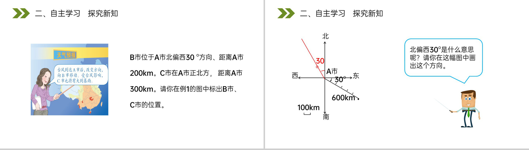 《根据方向和距离标出物体位置》人教版小学六年级上册数学PPT课件(第2.2课时)-3