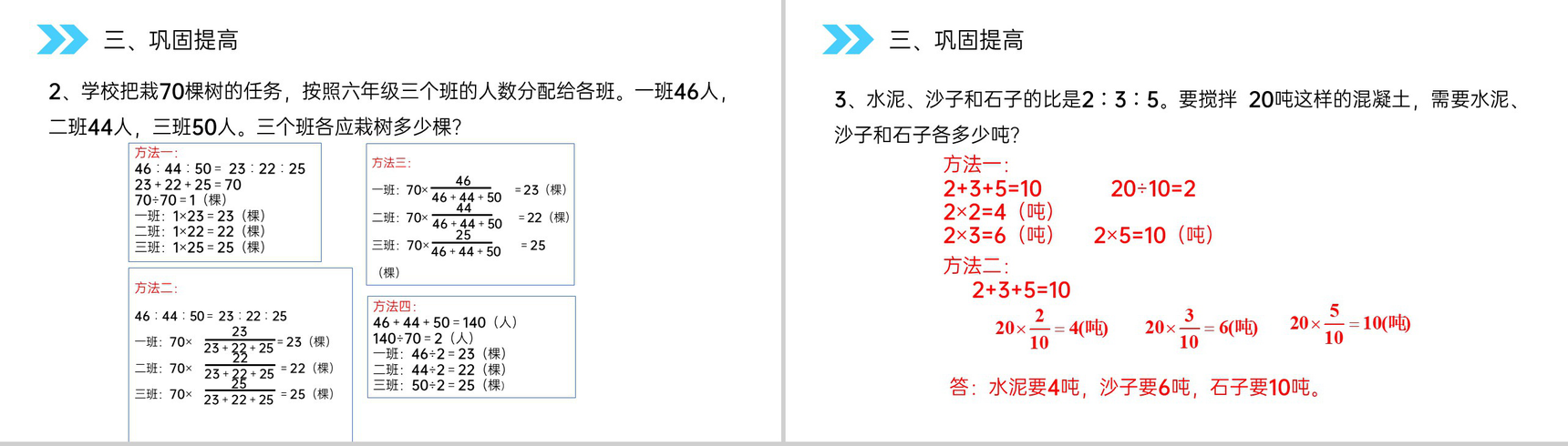 《 按比分配》人教版小学六年级上册数学PPT课件(第4.3课时)-7